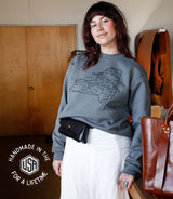 New York State Map Sweatshirt  - USA Made