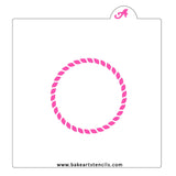 Nautical Rope Border Cookie Stencil