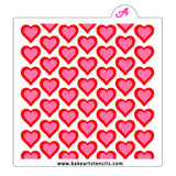 Nesting Hearts Pattern Stencil Set