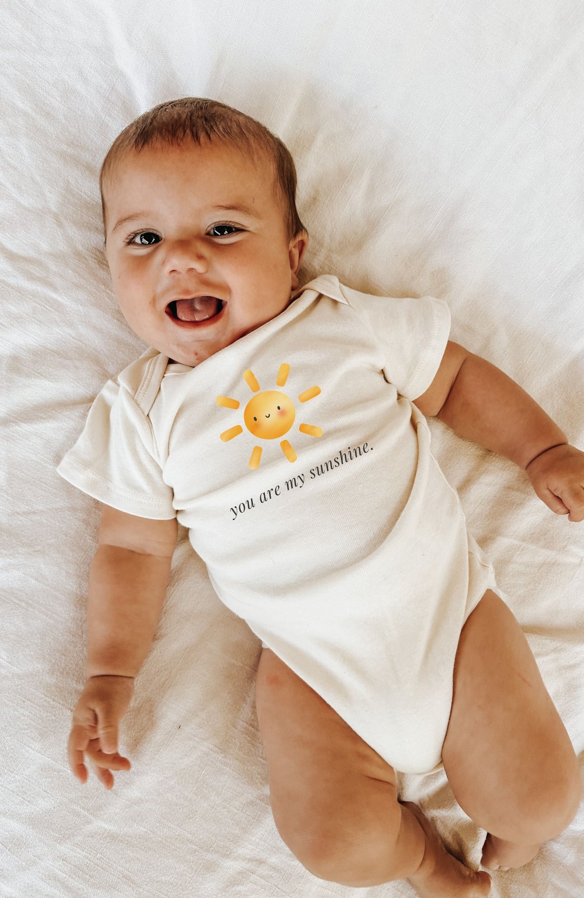You Are My Sunshine Organic Cotton Baby Bodysuit by Tenth & Pine, product image 2