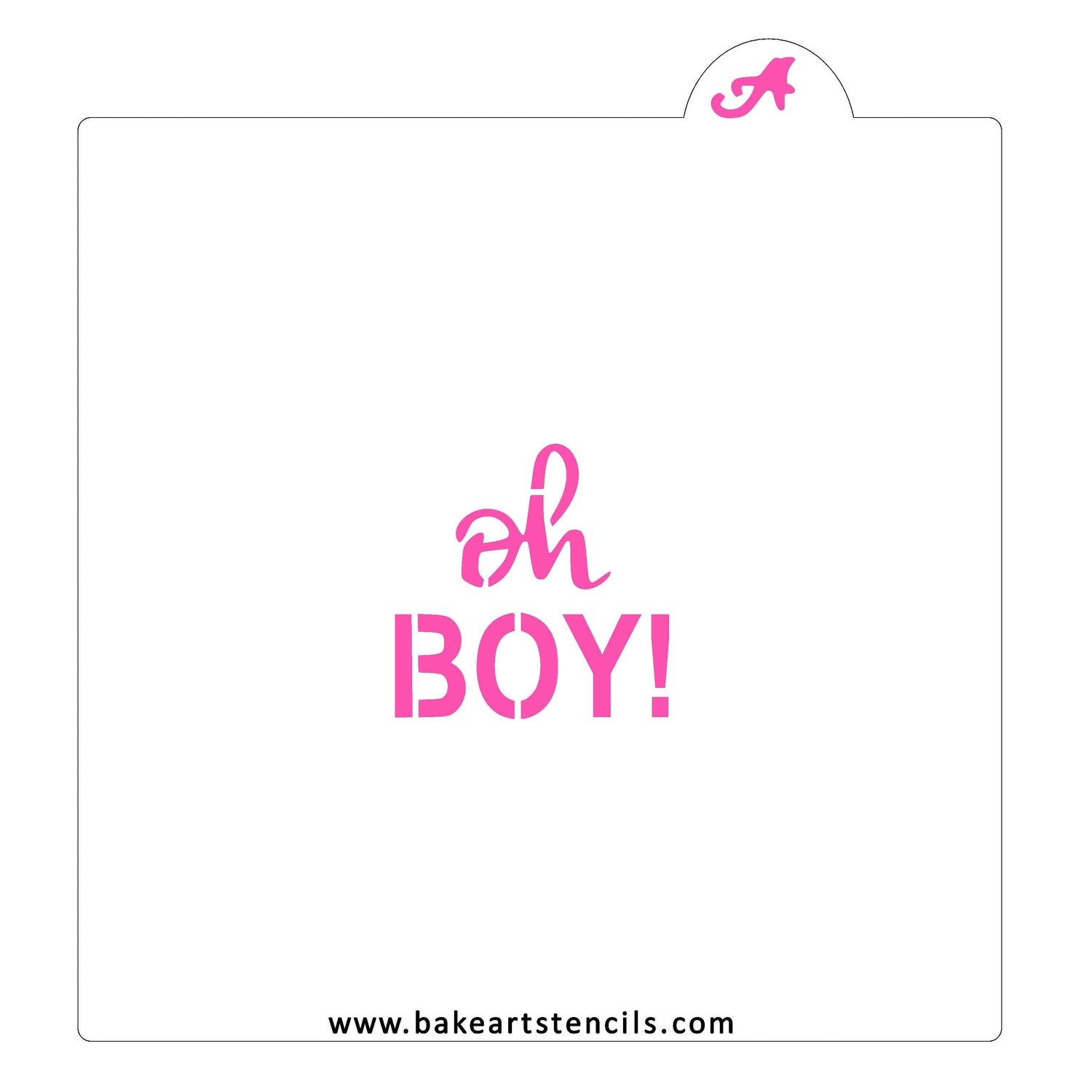 Oh Boy Cookie Stencil