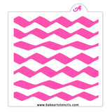 Organic Chevron Stripes Stencil