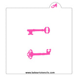 Ornate Keys Stencil