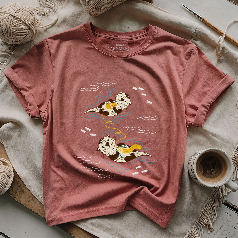 Otterly Knitting Away T-shirt