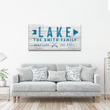 Wooden Lake Arrow Sign