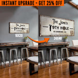Upgrade Your 20x10 Inches '19th Hole Golf' (Style 1) Canvas To 48x24 Inches