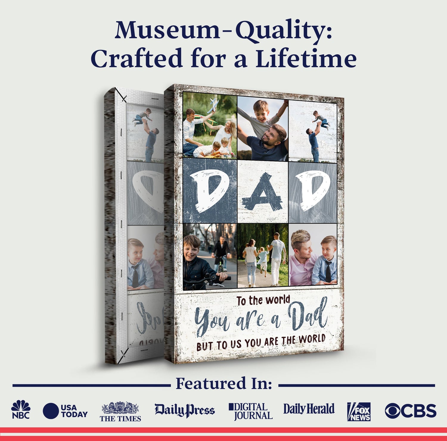 To Us You Are The World Father's Day Gift Sign