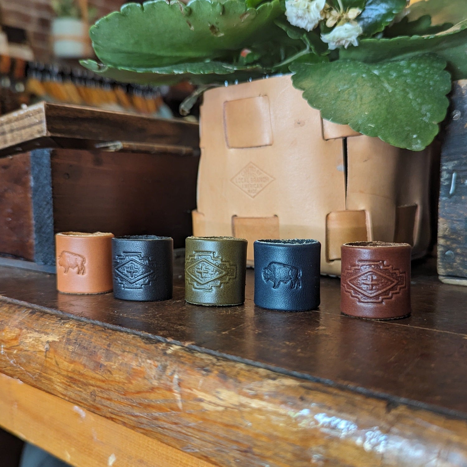 Leather Bandana Slide  - USA Made