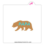 Papa Bear Cookie Stencil