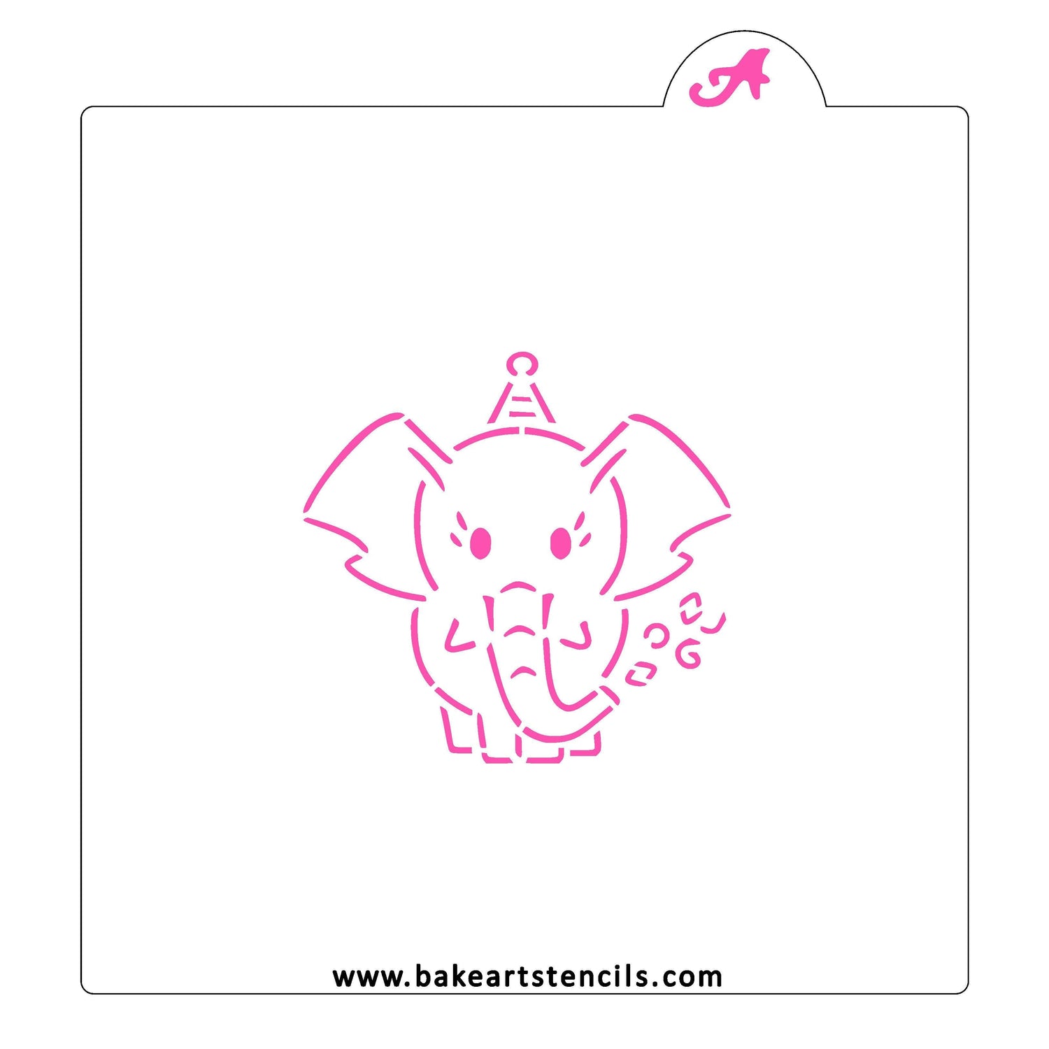 Party Elephant PYO Cookie Stencil