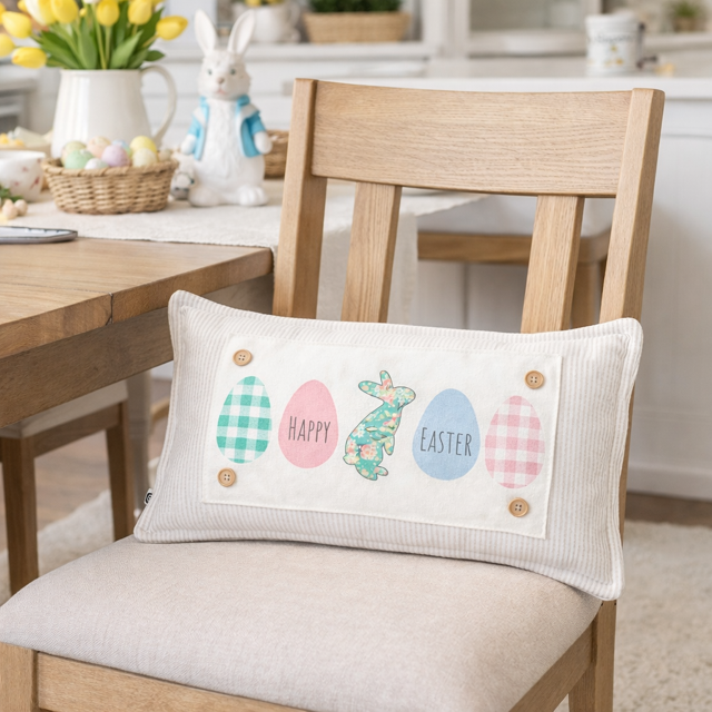 PILLOW ONLY (with fluffy insert): Natural Boho Cream: RECTANGLE BOHO PILLOW (with fluffy insert)