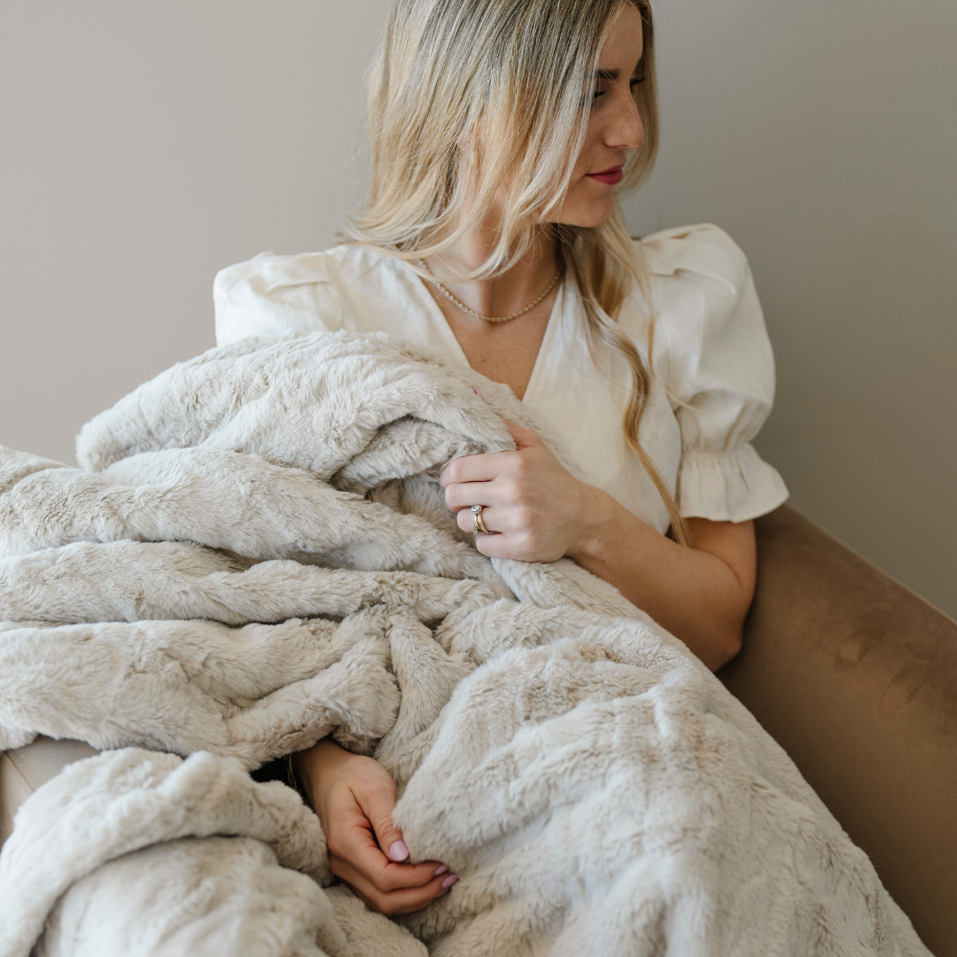 Patterned Faux Fur XL Throw Blankets by Saranoni, product image 34