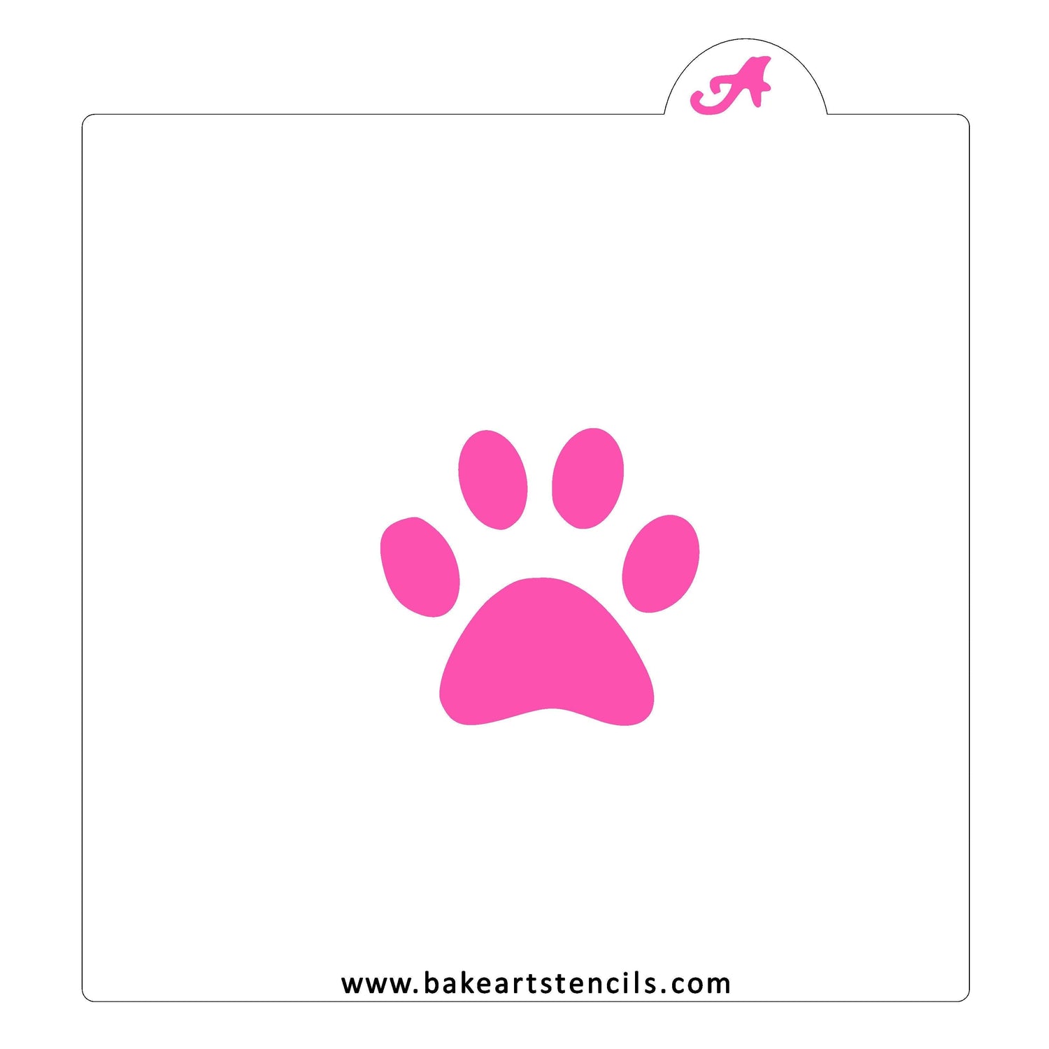 Paw Print Cookie Stencil