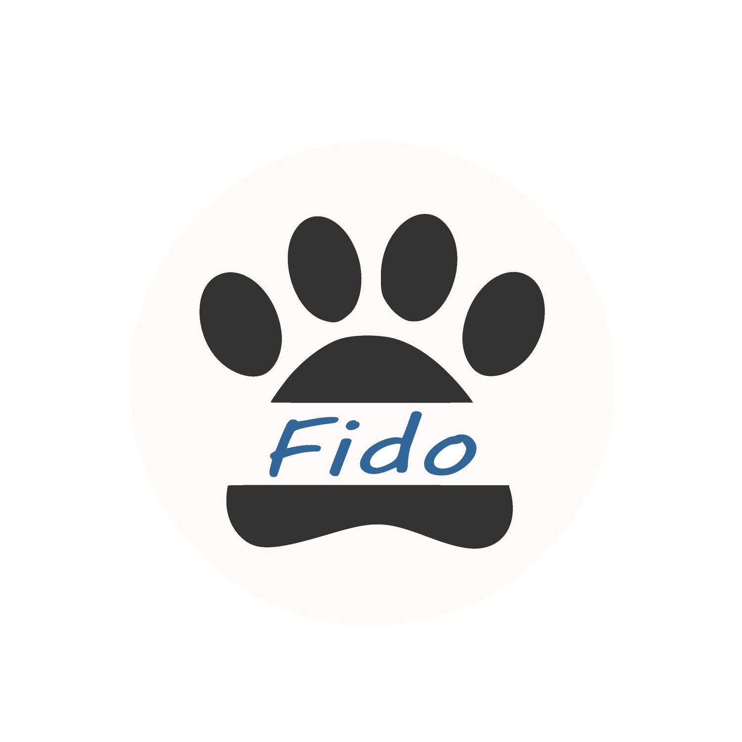 Paw Print Name Cookie Stencil