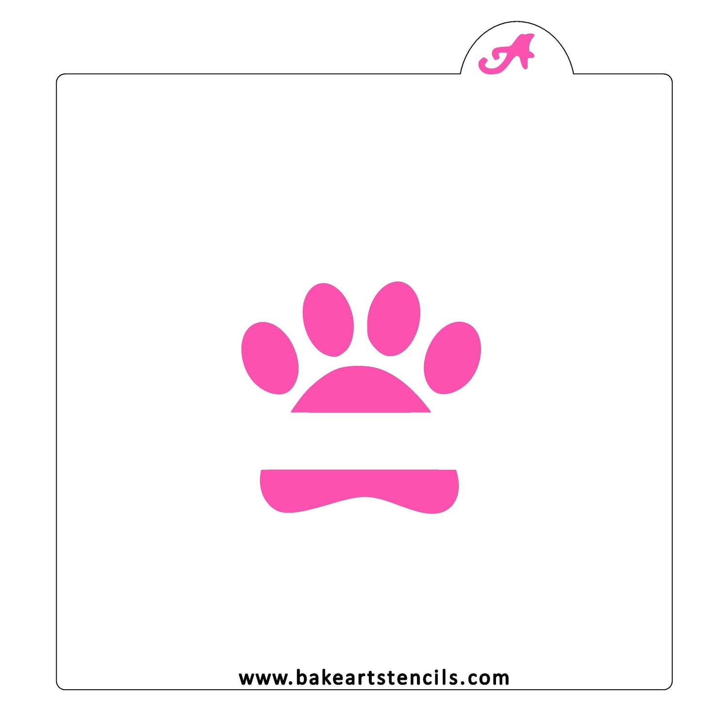 Paw Print Name Cookie Stencil