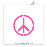 Peace Sign Cookie Stencil