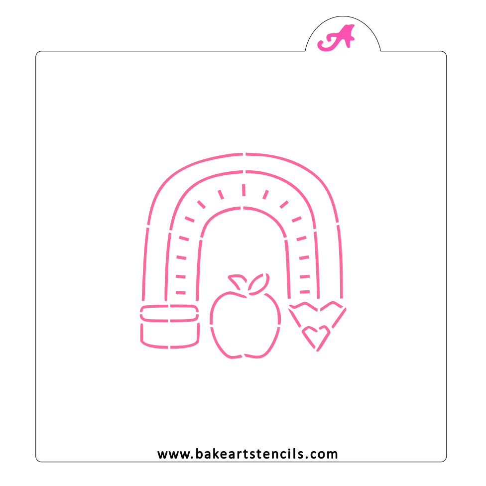 Pencil Rainbow PYO Cookie Stencil