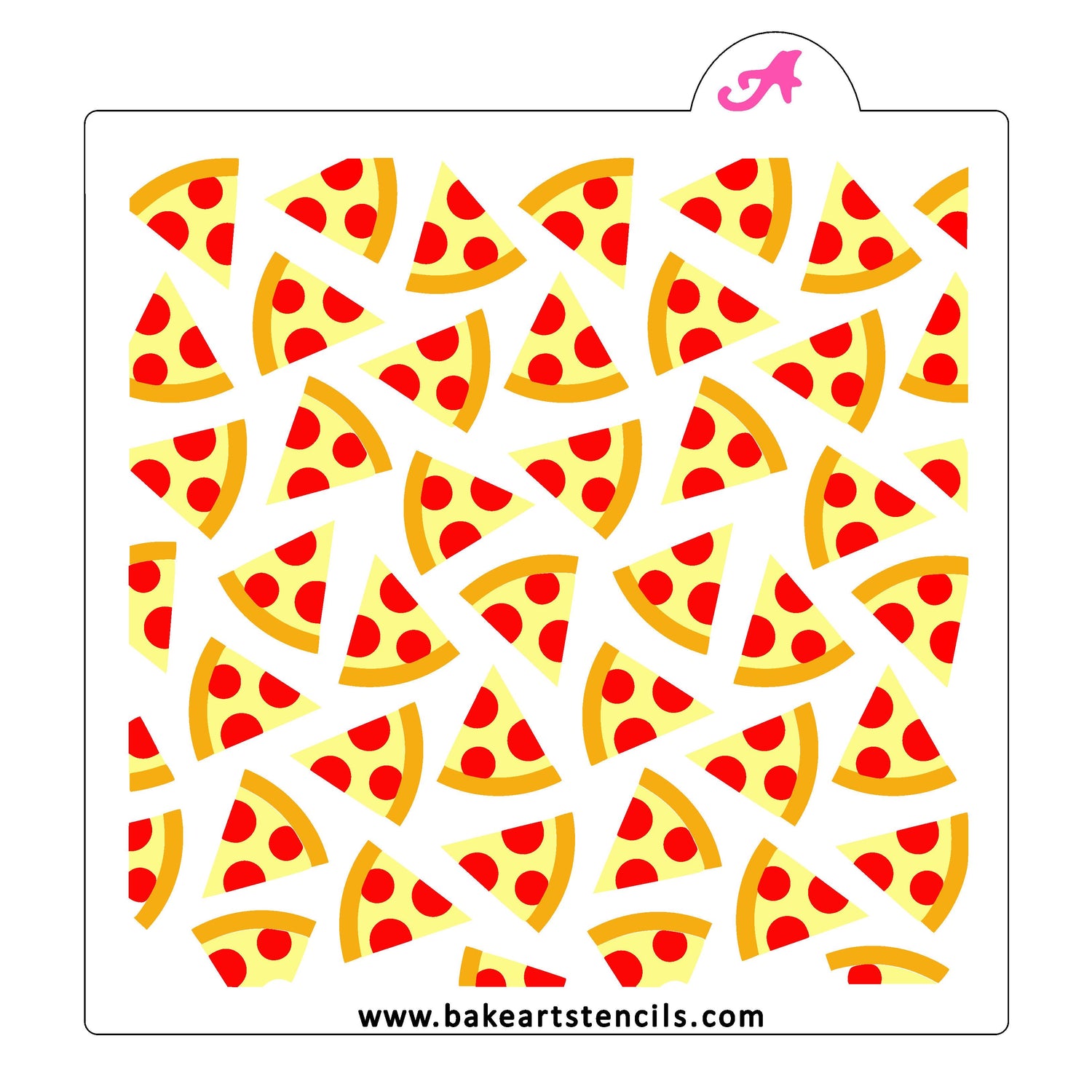 Pepperoni Pizza Pattern Stencil Set