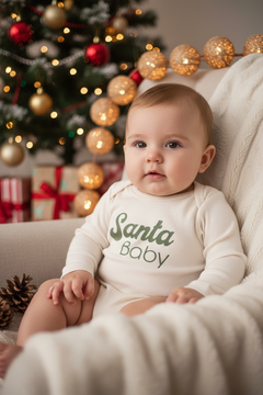 Santa Baby Organic Baby Bodysuit Long Sleeve by Tenth & Pine, product image 15