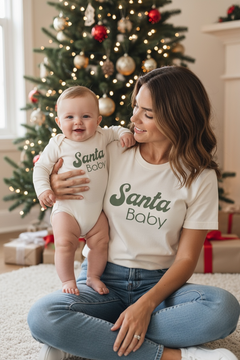 Santa Baby Organic Baby Bodysuit Long Sleeve by Tenth & Pine, product image 13