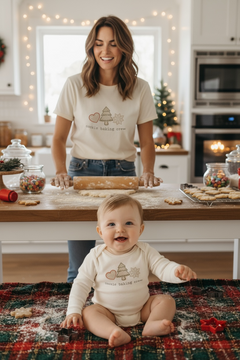 Cookie Baking Crew Organic Baby Bodysuit Long Sleeve by Tenth & Pine, product image 7