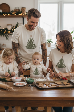 Holiday Tree Organic Baby Bodysuit Long Sleeve by Tenth & Pine, product image 6