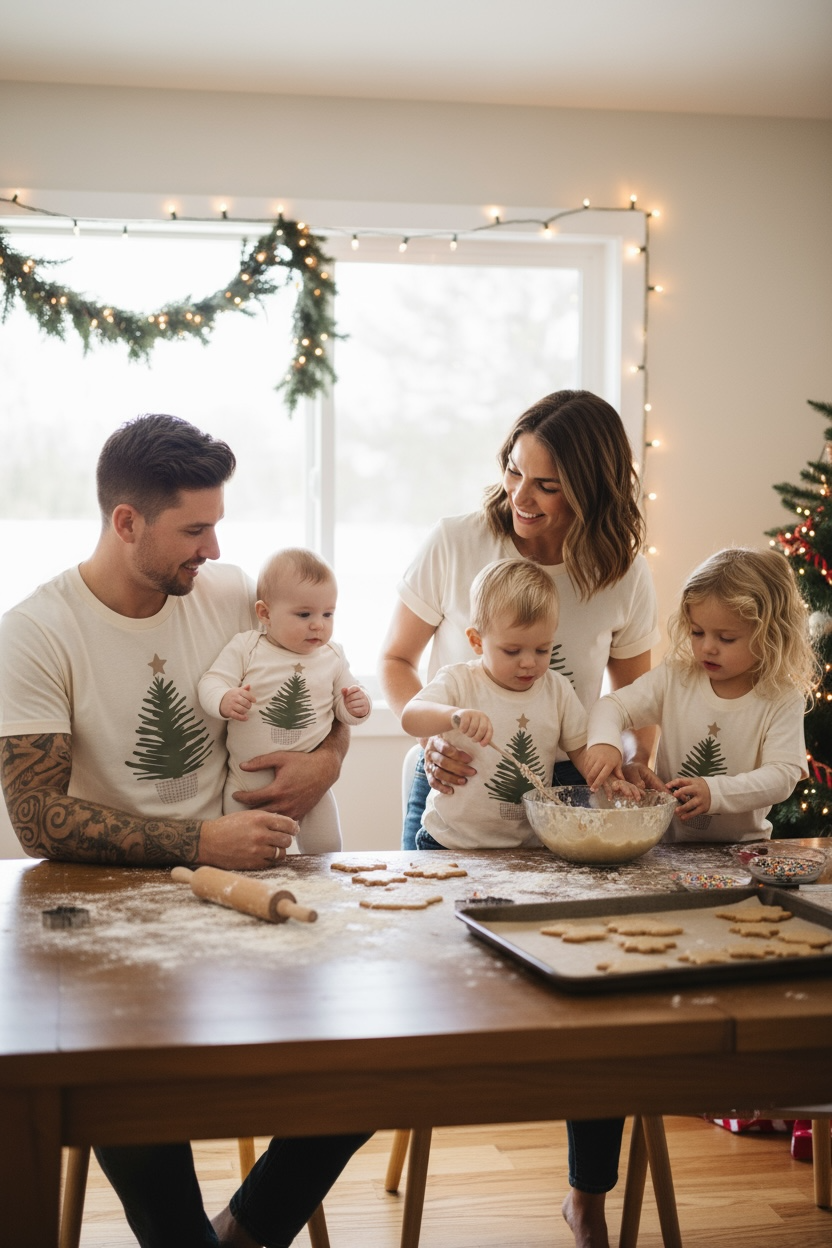 Holiday Tree Organic Kids T-Shirt Long Sleeve by Tenth & Pine, product image 4