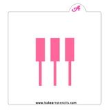 Piano Keys Stencil