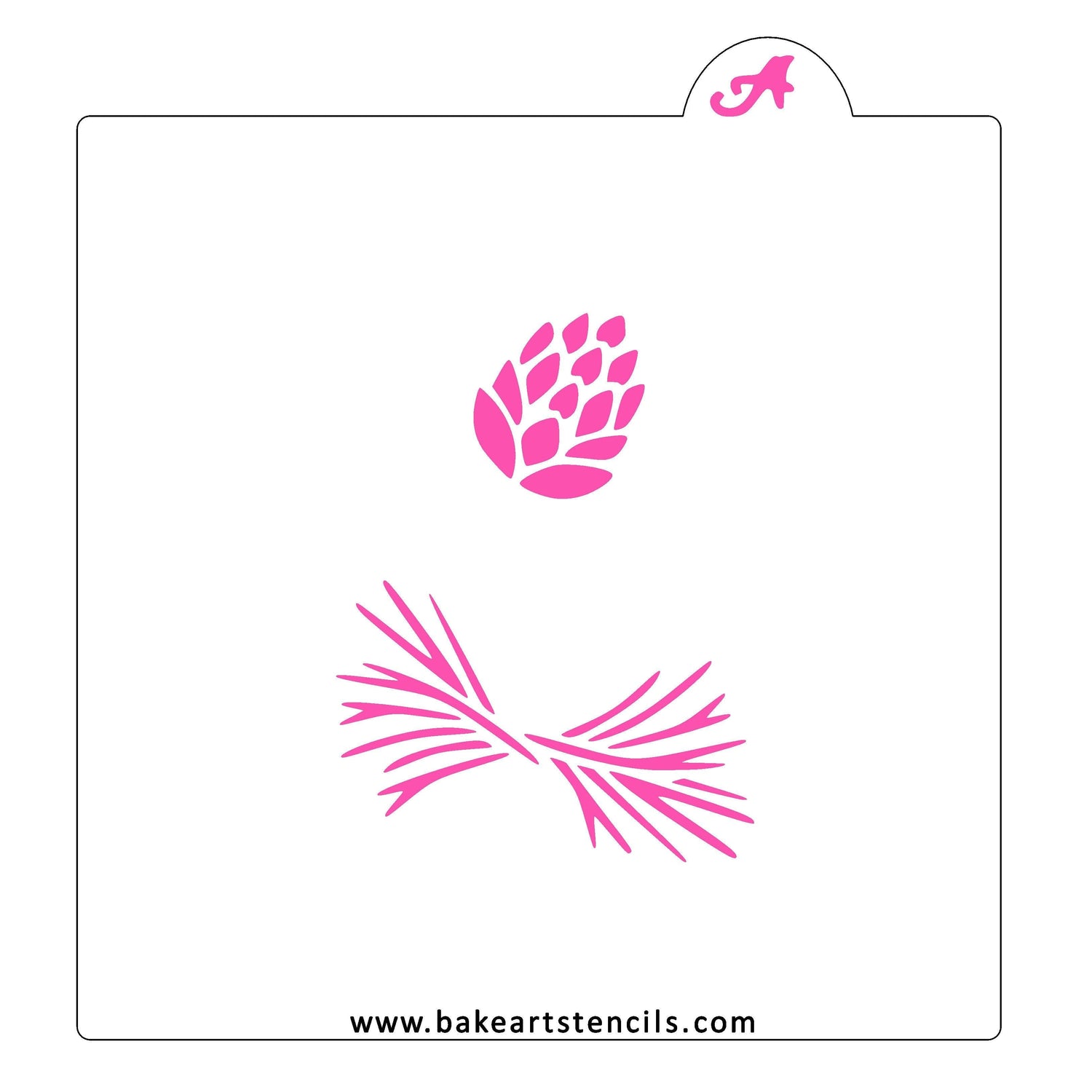 Pine Cone Bouquet Stencil Set