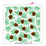 Pine Cones & Needles Stencil Set