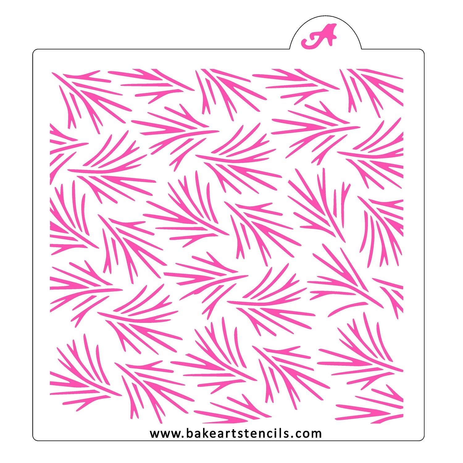 Pine Needles Pattern Stencil