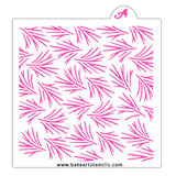 Pine Needles Pattern Stencil