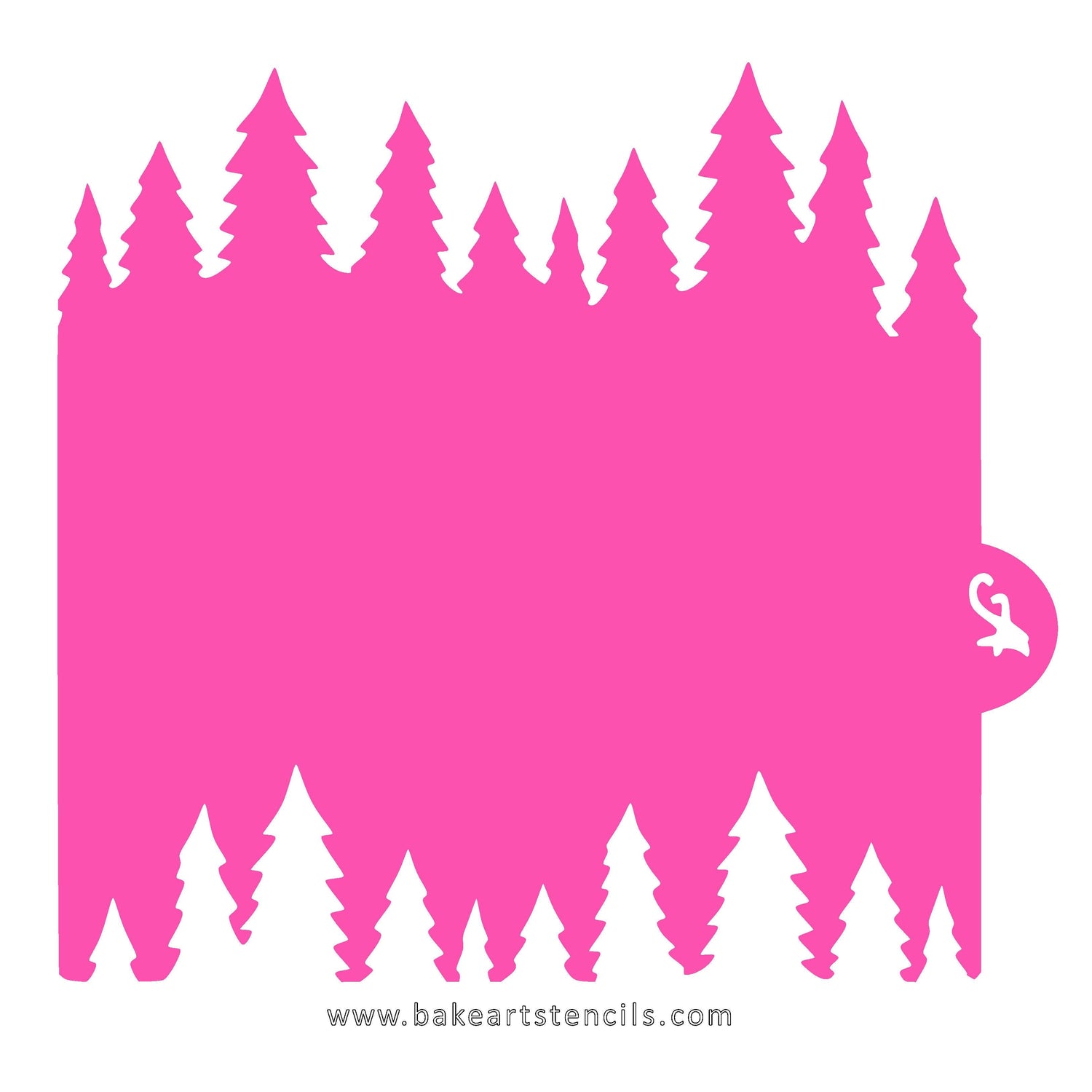 Pine Trees Cookie Stencil Edger
