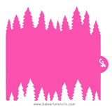 Pine Trees Cookie Stencil Edger