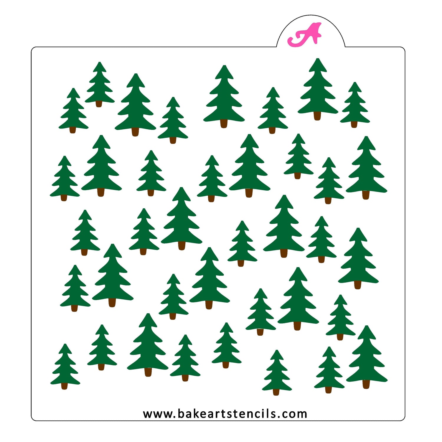 Pine Trees Pattern Stencil Set