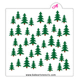 Pine Trees Pattern Stencil Set