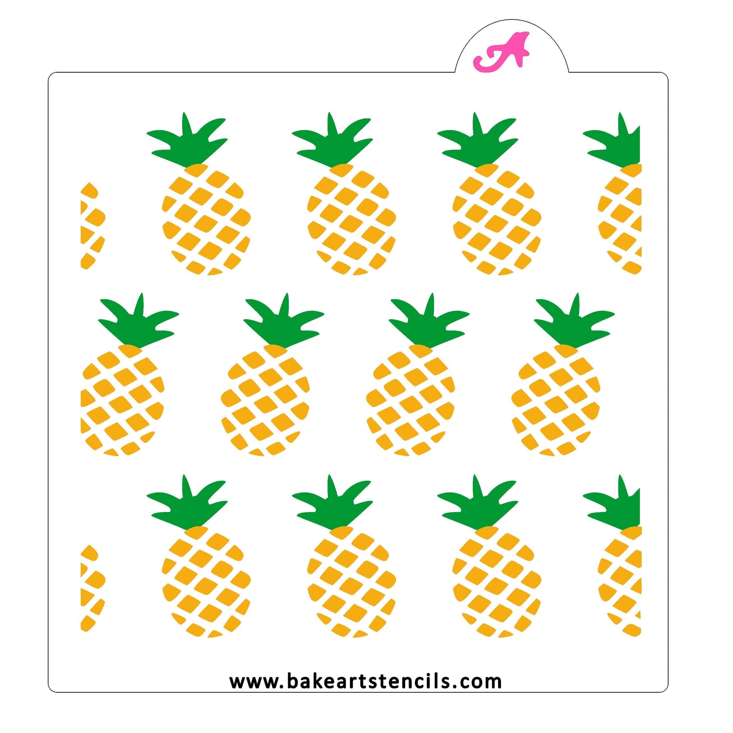 Pineapple Pattern Cookie Stencil
