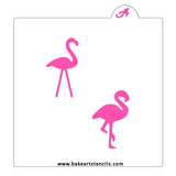 Pink Flamingos Cookie Stencil