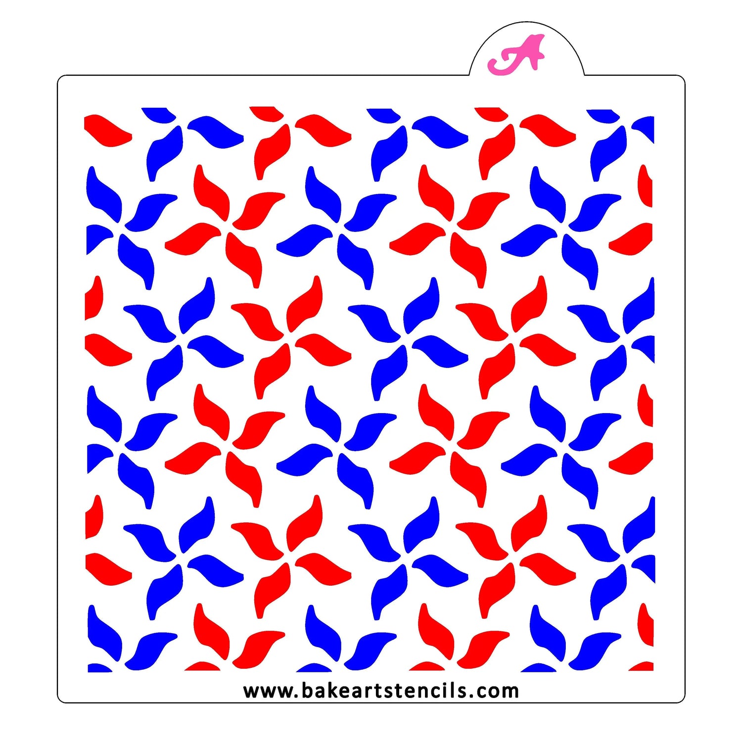 Pinwheel Pattern Cookie Stencil