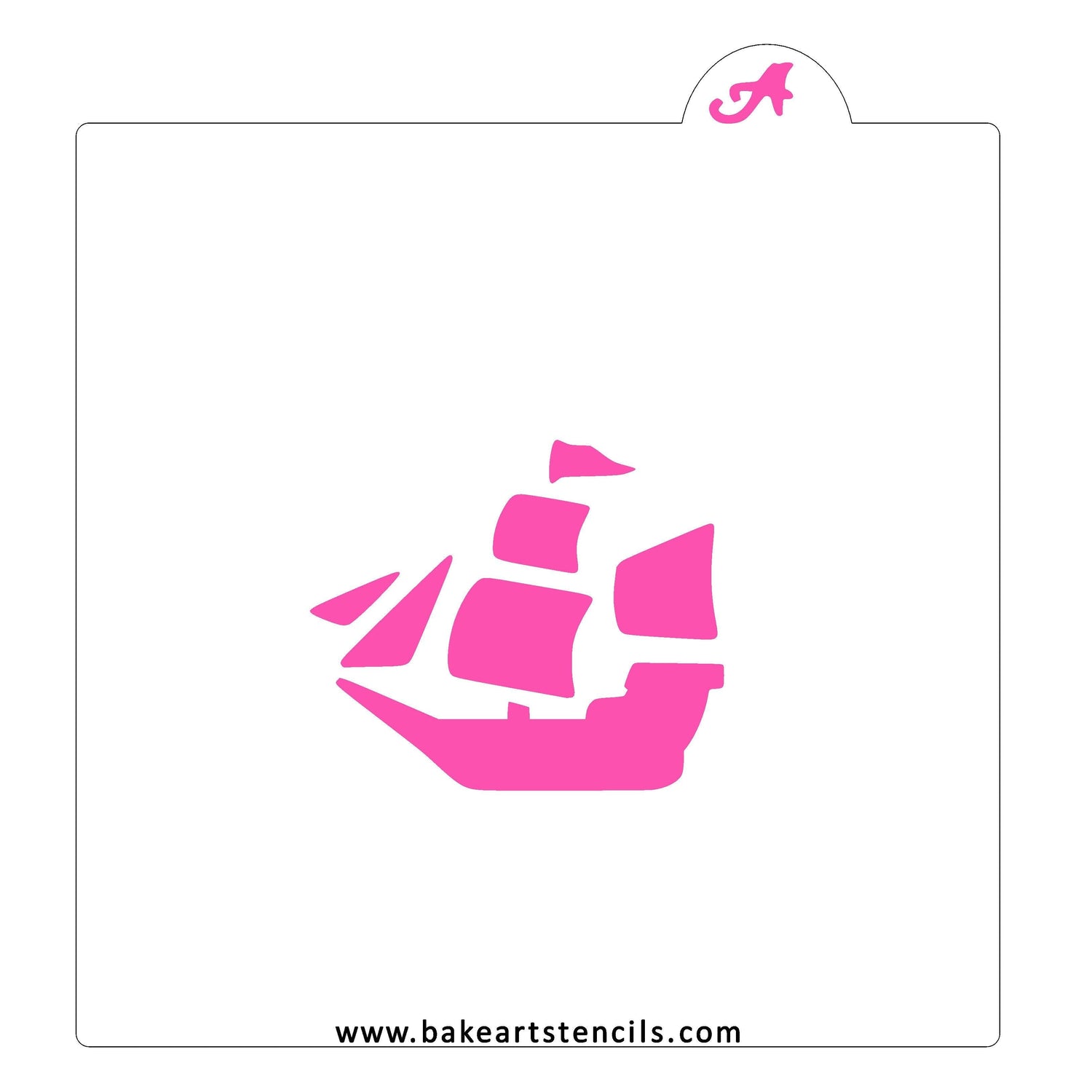 Pirate Ship Cookie Stencil