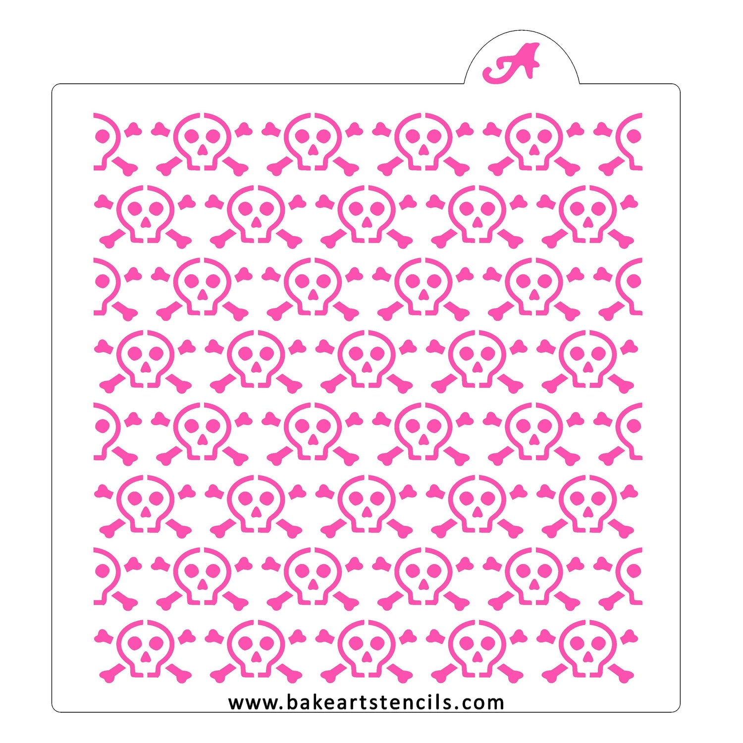 Pirate & Bones Pattern Cookie Stencil