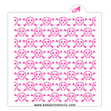 Pirate & Bones Pattern Cookie Stencil