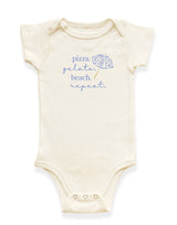 Pizza Gelato Beach Organic Cotton Baby Bodysuit by Tenth & Pine