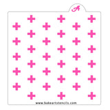 Plus Sign Pattern Cookie Stencil