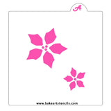 Poinsettia Flower Cookie Stencil