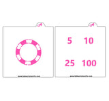 Poker Chip Cookie Stencil Set