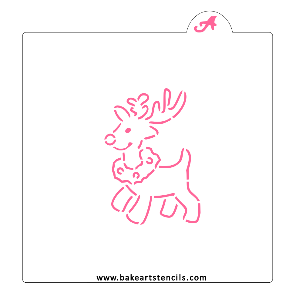 Prancing Reindeer PYO Cookie Stencil