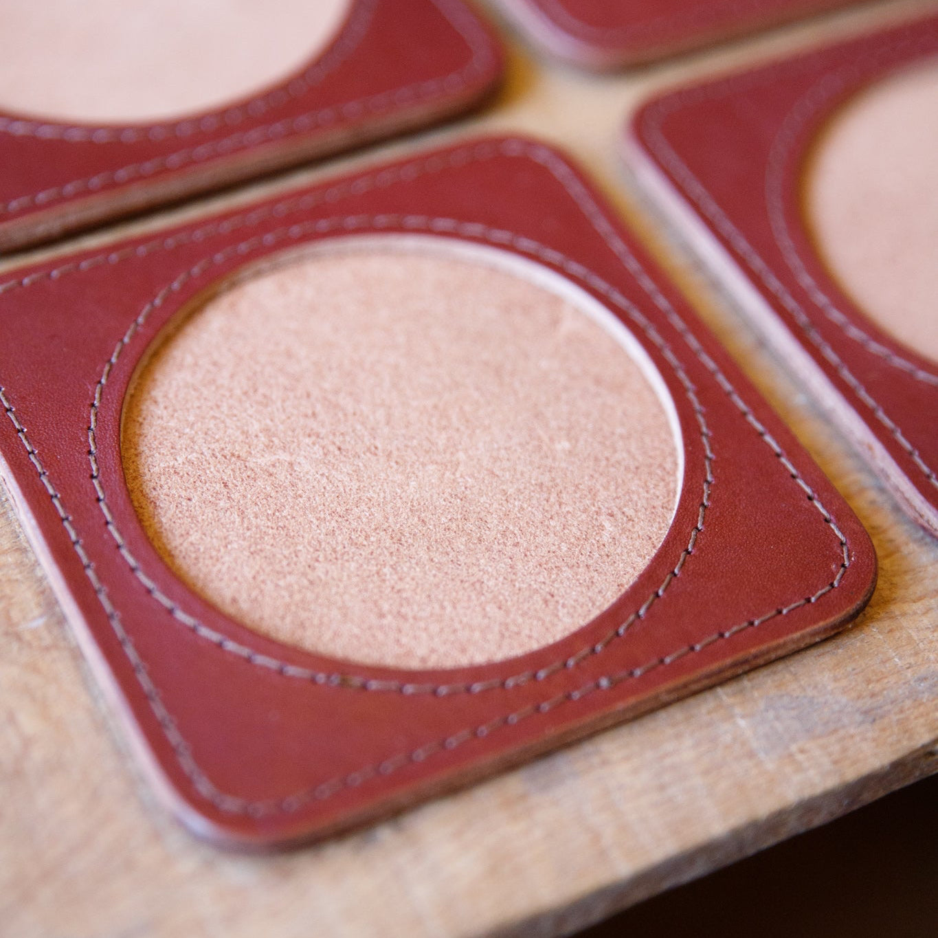 Premium Leather Coasters - USA Made