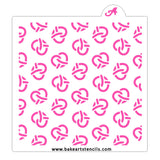 Pretzels Pattern Cookie Stencil