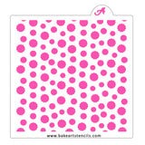 Puffy Polka Dots Cookie Stencil